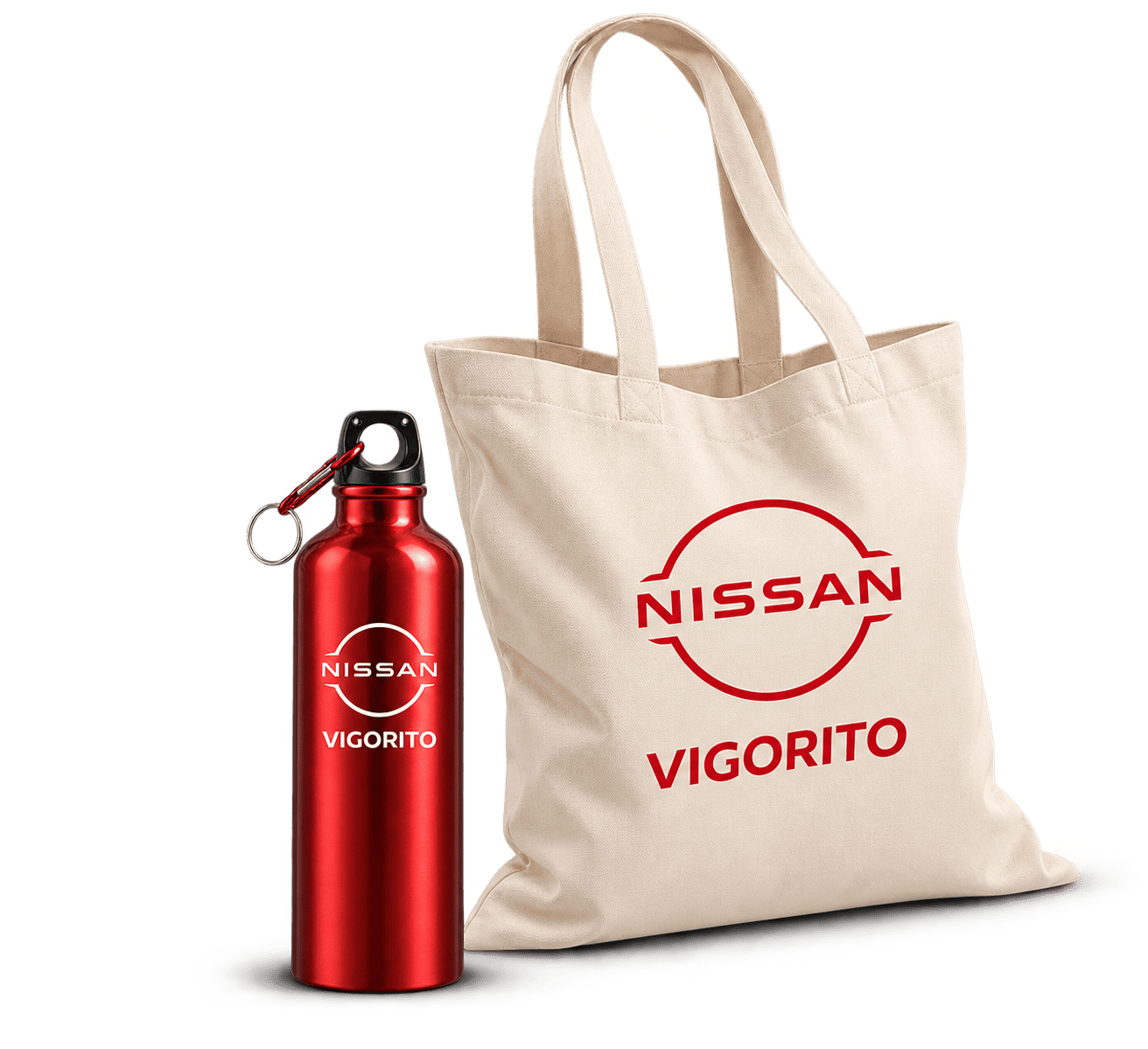 Ecobag e garrafa térmica exclusivas do Desafio Vigorito Nissan